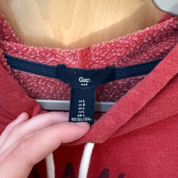 GAP Red San Francisco CALIF Hoodie Size Large - Picture 2 of 5